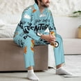thumbnail image 7 of Vsdgher Let's Go on an Adventure Mens Pajama Set, Soft Warm Long Sleeve Sleepwear, Cozy Button-Down Pjs for Men-Large, 7 of 7