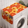 thumbnail image 1 of Orange Washing Machine Organizer, Gerbera Flowers Petals in Graphic Style Vibrant Summer Nature Design, Anti-slip Fabric Top Cover for Washer and Dryer, Orange Yellow Scarlet, by Ambesonne, 1 of 1