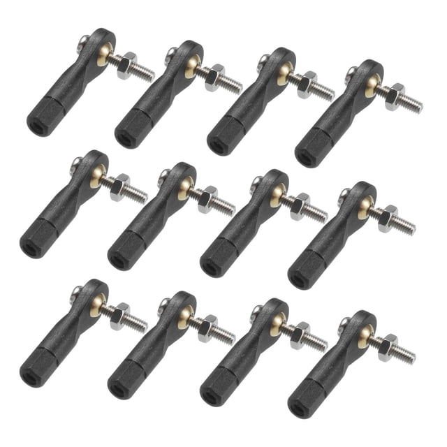 Unique Bargains M3xL29mm Ball Rods End Head Ball Joint Buckle Steering Connecting Tie for RC Model with Nut and Screw 40Pcs