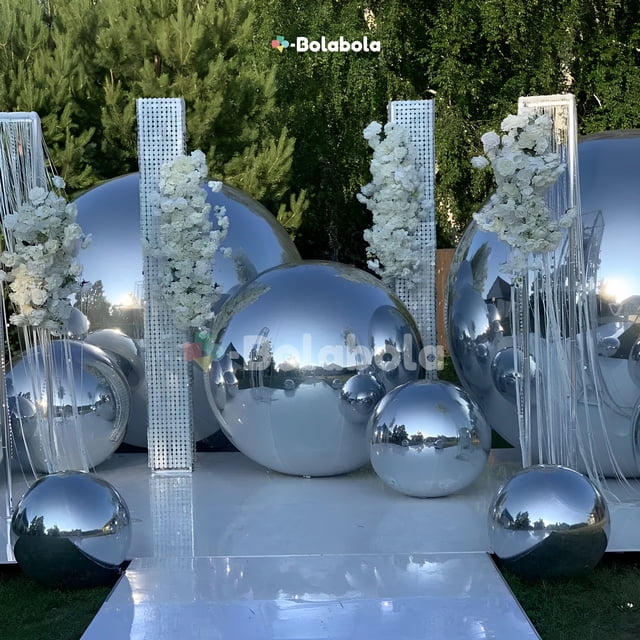 Big Shiny Ball Playa Bola Bola Globos Metálicos 1.8 Metros