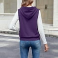 thumbnail image 6 of ClodeEU Women's Sleeveless Hoodies Zip Up Sweatshirt,Hooded Vest t With Pocket ,Casual Fashions Sports Hoodies Purple,Womens Plus XXXL, 6 of 9