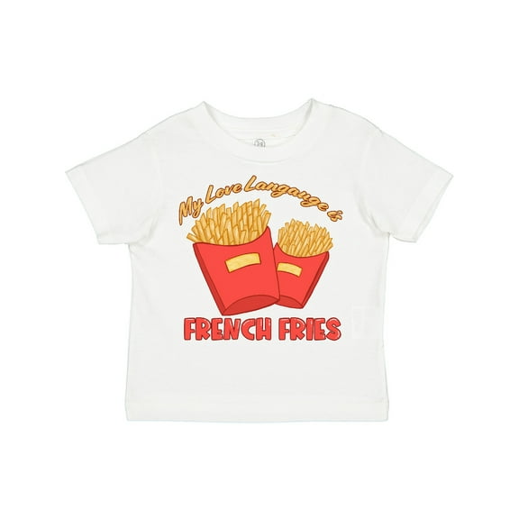 Inktastic My Love Language is French Fries Boys or Girls Toddler T-Shirt