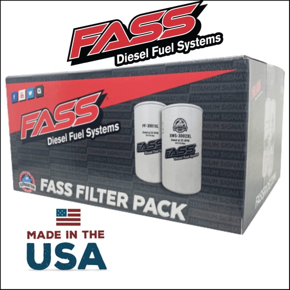 Paquete de filtro de combustible FASS PF3001XL XWS3002XL
