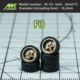 thumbnail image 4 of 1/64 Diecast wheels 1/64 Scale Car Wheels And Tires Compatible with HotWheels Model JDM Tomica MiniGT - Modified Part D4 10.2mm, 4 of 6