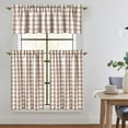 thumbnail image 7 of HA-EMORE Cafe Curtains 24 Inch Navy Blue Buffalo Plaid Gingham Check Short Tier Curtains for Kitchen Bathroom Window Curtain, 7 of 7