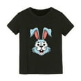 thumbnail image 3 of Toimothcn Toddler Baby Girls Tees Happy Easter Cute Cartoon Rabbit Carrot Graphic Printed Short Sleeve Crew Neck Soft Loose Fit Tee Shirts 2-3 Years, 3 of 3