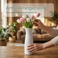 thumbnail image 4 of Unique Bargains Crystal Floral Slim Bloom Vase for Blossoms Grey 2.8"L x 2.8"W x 7.9"H, 4 of 7
