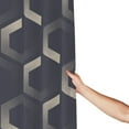 thumbnail image 6 of DouZhe Retro Geometric Hexagons Pattern Shower Curtain, Waterproof Bath Curtains for Bathroom Decorations, 72 x 72 inches, 6 of 7