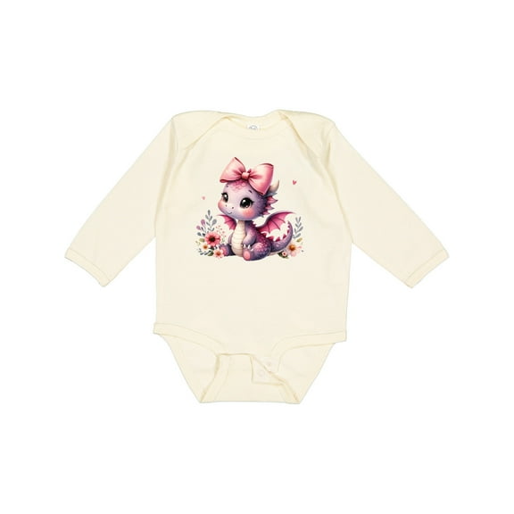 Inktastic Girls Baby Dragon Girls Long Sleeve Baby Bodysuit