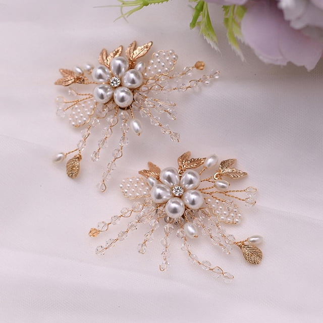 2x Clips para zapatos para niñas, accesorios de bricolaje, adornos desmontables, joyería, decoración de zapatos de moda, hebillas para baile de Hugo pinzas para zapatos