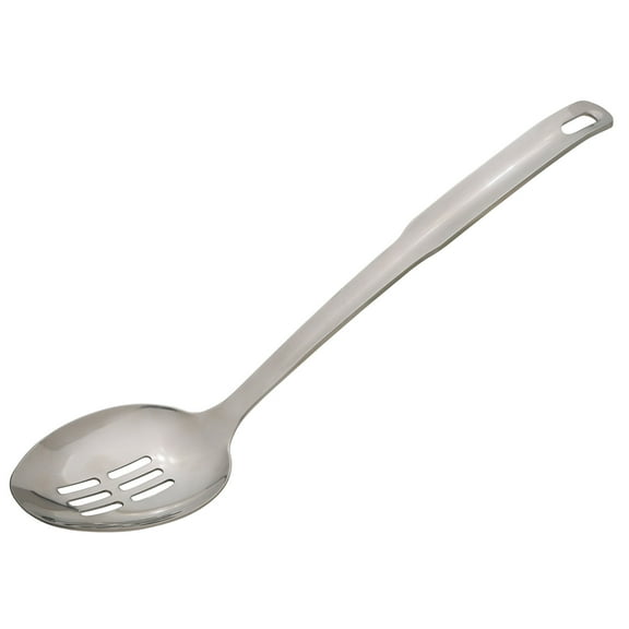 HIC Kitchen Slotted Serving Spoon with Long Handle, 18/8 Stainless Steel, 12.5-Inch