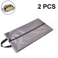 thumbnail image 1 of Paquete de 2 bolsas organizadoras para almacenamiento de zapatos, tela de nailon impermeable con cremallera resistente para viajar, 1 of 5