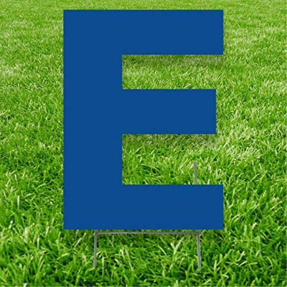 Blue Letter E 20 inches tall
