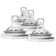 Philips Avent Natural Baby Bottle Fast Flow Nipple, 6M+, Flow 4, SCF654/43, (Pack of 4) C25