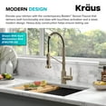 thumbnail image 6 of KRAUS Bolden Touchless Sensor Commercial Style 2-Function Single Handle Pull Down Kitchen Faucet in Spot-Free Antique Champagne Bronze, 6 of 7