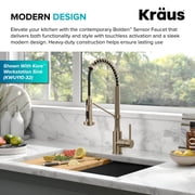 KRAUS Bolden Touchless Sensor Commercial Style 2-Function Single Handle Pull Down Kitchen Faucet in Spot-Free Antique Champagne Bronze