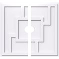 thumbnail image 1 of Ekena Millwork CMP16KX2-02000 16 in. OD x 2 in. ID Square Knox Architectural Grade PVC Contemporary Ceiling Medallion - 2 Piece, 1 of 1