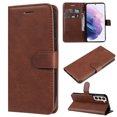 thumbnail image 1 of Nalacover Wallet Case for Samsung Galaxy S23 Plus, Card Slots Holder Magnetic Clasp Premium Luxury PU Leather Flip Folio Cover with Kickstand Wrist Strap Soft Silicone Shockproof Case,Brown, 1 of 7