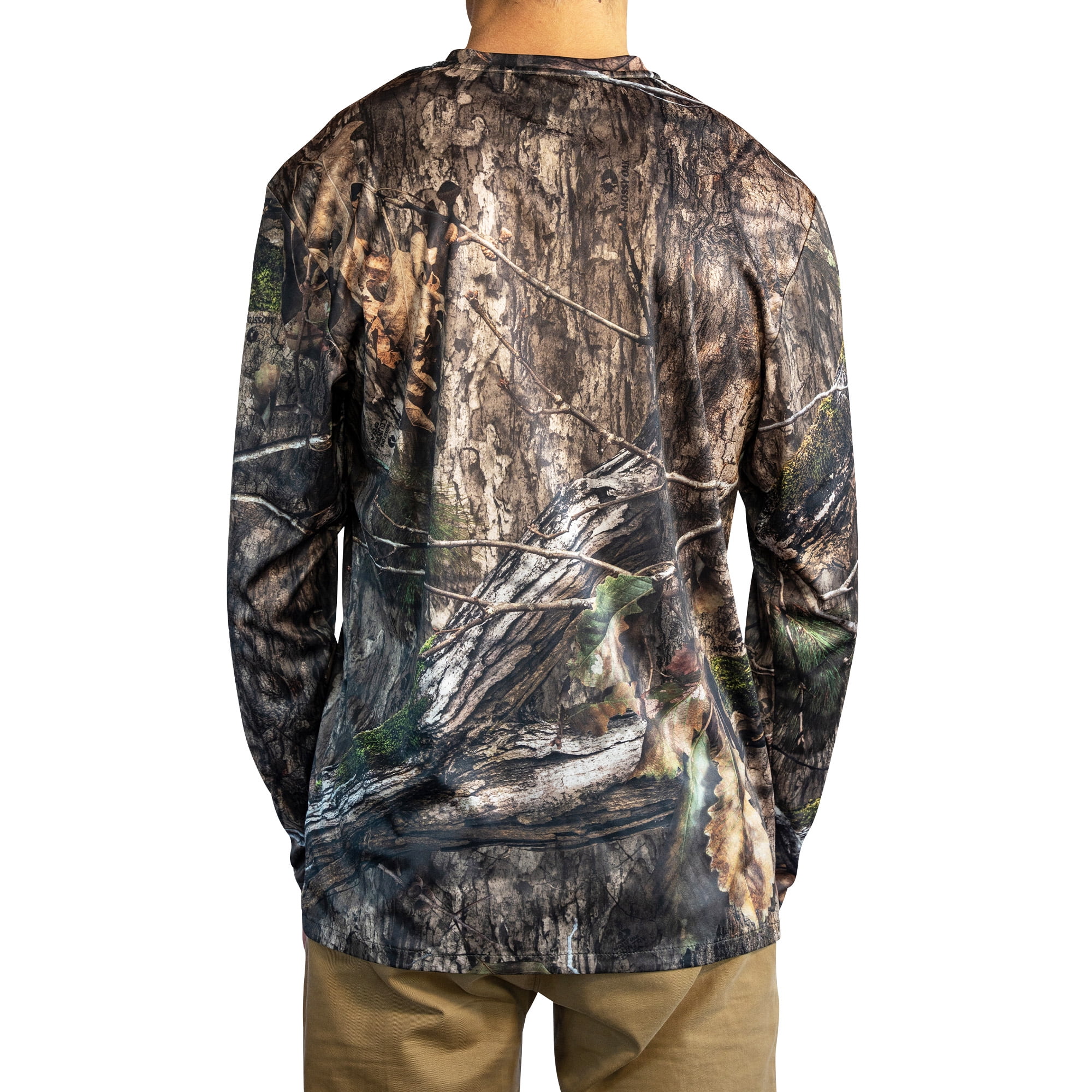 HOT SHOT Men's Camo Hunting Lightweight Performance Long Sleeve Shirt - Mossy Oak Country DNA, Medium