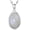 Moonstone, variant on 14x10MM Genuine Moonstone/Black Onyx Necklace for Women 925 Sterling Silver Oval Real Gemstone Pendant Necklace Jewelry for Her Mom Wife