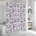 thumbnail image 5 of Purple Flower Shower Curtain Set - Extra Long 72" x 96" Washable Bathtub Curtain with 12 Hooks, Vintage Farmhouse Boho Leaf Spring Plant Waterproof Fabric Stall Shower Curtains for Bathroom Décor, 5 of 6