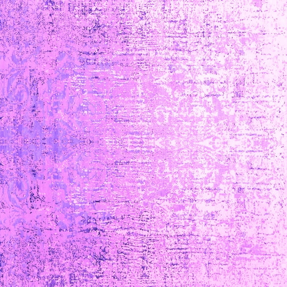 Ahgly Company Indoor Square Oriental Pink Industrial Area Rugs, 4' Square