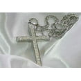 thumbnail image 5 of HIP HOP CZ  BLING STAINLESS STEEL CROSS AND RHODIUM PLATED NECKLACE, 5 of 8