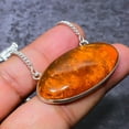 thumbnail image 2 of Natural Baltic Amber Gemstone 925 Sterling Silver Jewelry Necklace 18", 2 of 2