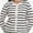 White Black, variant on Women's Striped Cardigan Sweater Trendy Long Sleeve Button Down Crew neck Cardigans