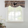 thumbnail image 5 of Tie Up Valance for Windows Chicken Eggs Curtains Valances Rod Pocket Valance Window Treatments Farmhouse Animal Brown Wood Grain Balloon Curtains for Kitchen Living Room Bedroom Bathroom 54x18 Inch, 5 of 9
