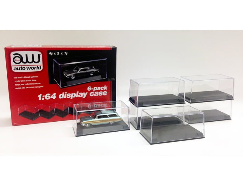 AUTOWORLD AWDC008 6 DISPLAY CASES FOR 1/64 DIECAST MODEL CAR 