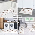 thumbnail image 5 of Highland Cow and Flower Print Anti Fatigue Kitchen Rugs Set Of 2, Non Slip Washable Decorative Floor Mats for Kitchen Sink Laundry, 17"x30" and 17"x47", 5 of 6