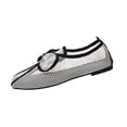 thumbnail image 2 of Square Toe Bowknot Comfortable Women's Casual & Dress Shoes Daily Wear Spring Summer Plus Size Office Work White 9.5, 2 of 9