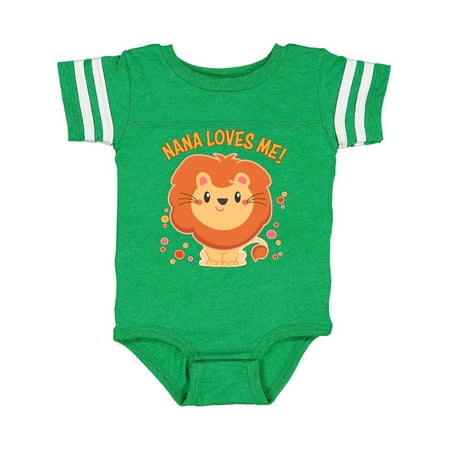 

Inktastic Nana Loves Me- cute lion Gift Baby Boy or Baby Girl Bodysuit
