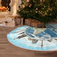 thumbnail image 5 of Xecao World Travel Pattern Christmas Tree Skirt Holiday Part Decorations for Christmas Tree, Farmhouse Christmas Decor Xmas Holiday Home Party Decorations-30", 5 of 6