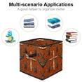 thumbnail image 2 of Cross Large Capacity Foldable Storage Box with Handle for Toy and Clothes Storage, 10.8"x10.5"x10.6, 2 of 6