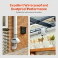 thumbnail image 4 of 4" to 4.5" Radon Mitigation Fan System, Quiet 260 CFM Inline Duct Fan with Waterproof ABS Housing, Low Noise 47dB Ventilation Exhaust Fan with Couplers, Durable Sealed Design for Basement, Attic, 4 of 11