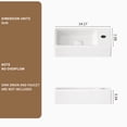 thumbnail image 6 of Wall-Mounted Ceramic Bathroom Sink,Small Cloakroom Basin Sink for Small Bathroom, Powder Room,14.57" x 7.09" x 3.54",Right, 6 of 7