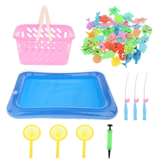 Juego de juguetes con 46 varios para favores Juguete de desarrollo para niños Estanque de cesta piezas Baoblaze juego de pesca