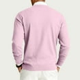 thumbnail image 4 of CharmCyan Men's Round Neck Long Sleeve Ribbed Knit Pullover Pink M, 4 of 7