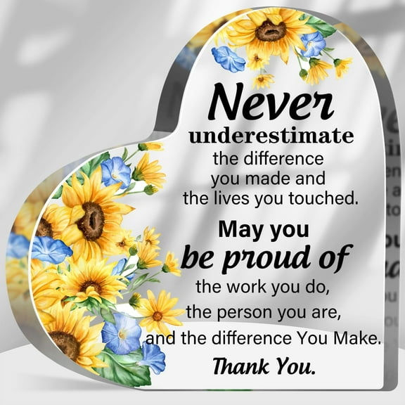 Coworker Retirement Gift for Women Acrylic Keepsake with Inspirational Quote Thank You Gift Going Away Gift for Coworkers Colleagues