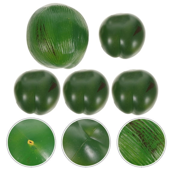 ROSENICE Artificial Coconuts Faux Coconut 5Pcs 14x12in