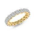 thumbnail image 3 of Round Shape Lab Grown Diamond Meadow Crisscross Eternity Ring For Women | 3 Carat IGI Certified 14K Yellow Gold | FG-VS Quality Friendly Diamonds Eternity Ring Size 5, 3 of 5
