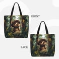 thumbnail image 2 of Balery Jungle Hat Bear Bolsa de Mano para Mujeres con Cremallera, Bolsa de Gimnasio con Compartimentos, Bolsa para Laptop, Bolsa para Trabajo, 2 of 7