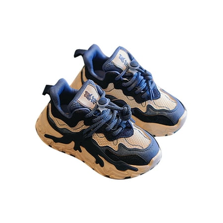

Daeful Kids Running Shoe Sport Athletic Shoes Breathable Sneakers Lightweight Fashion Trainers Gym Blue 6.5