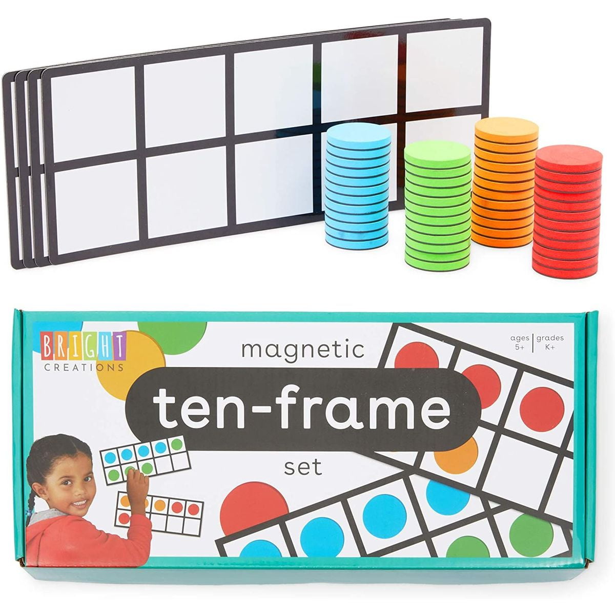 Elementary E=mc2 Homeschool Supplies for Preschool Learning Games Counting Activities 10 Frame Tens Math Manipulatives Kit for Kids Kindergarten Mr Math Montessori Educational Toys 1st Grade 