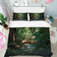 thumbnail image 2 of 3D Green Forest Tree Trunk Landscape Quilt Cover Set Bedding Set Duvet Cover, 2 of 3