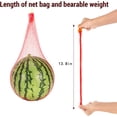 thumbnail image 3 of Tutuviw Melon Hammock Watermelon Nets,100Pcs14in Heavy Duty Watermelon Net,Honeydew Nets with Drawstring,Reusable Hanging Watermelon Mesh Bags for Trellis Vertical Garden Growing (16-22lbs), 3 of 5