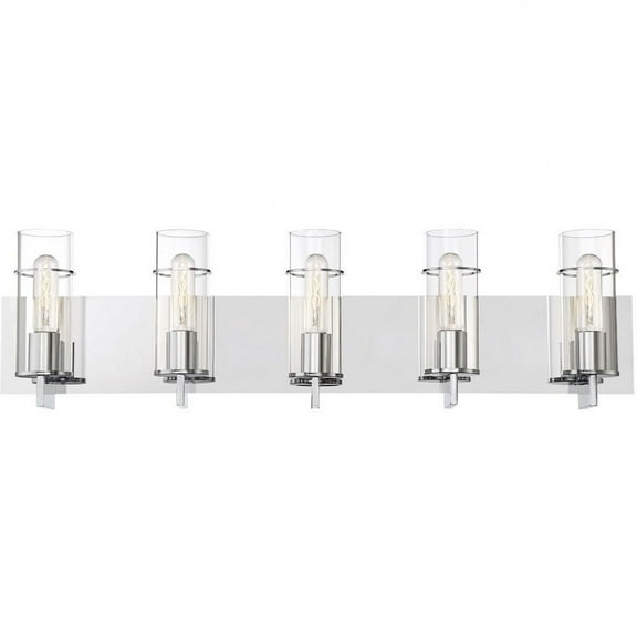 34136-010-Eurofase Lighting-Pista - 300W 5 LED Bath Bar - 33.75 Inches Wide by 8.75 Inches High-Chrome Finish