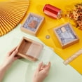 thumbnail image 3 of 12 cajas de regalo de cartón kraft marrón con cajón, caja de regalo de plástico con tapa y ventana transparente de PVC., 3 of 9